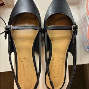 LC Lauren Conrad Black Slingback Flats size 10